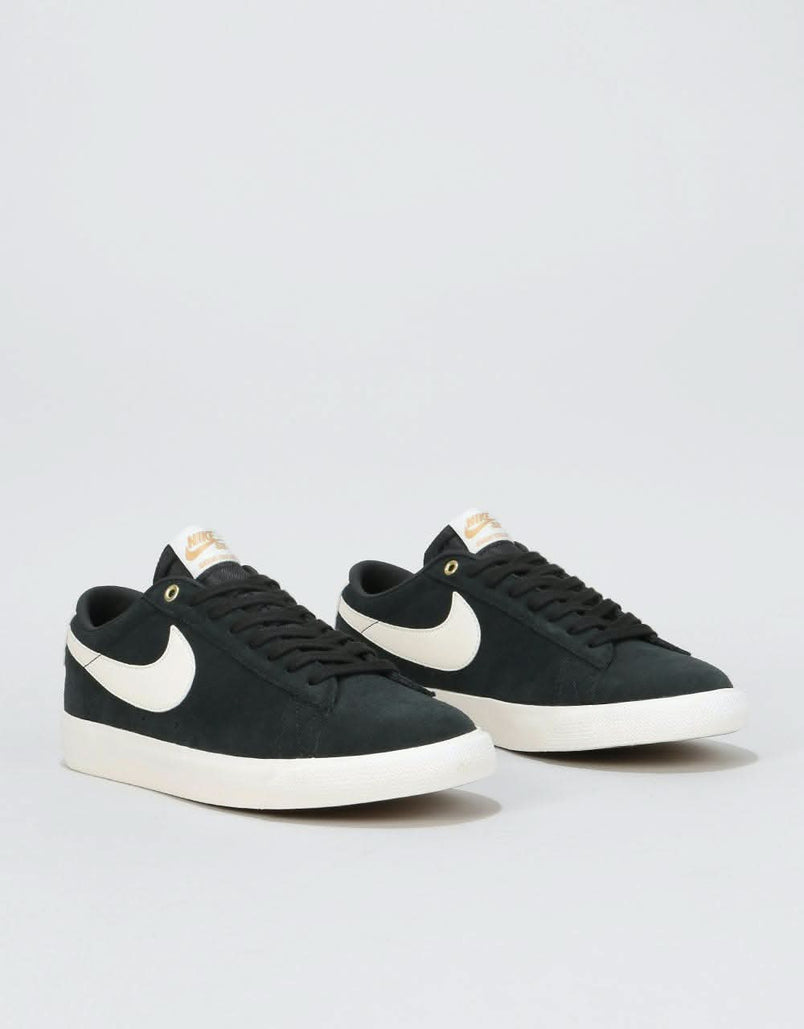 Nike Sb Gt Blazer Low Skate Shoes Black Sail Route One