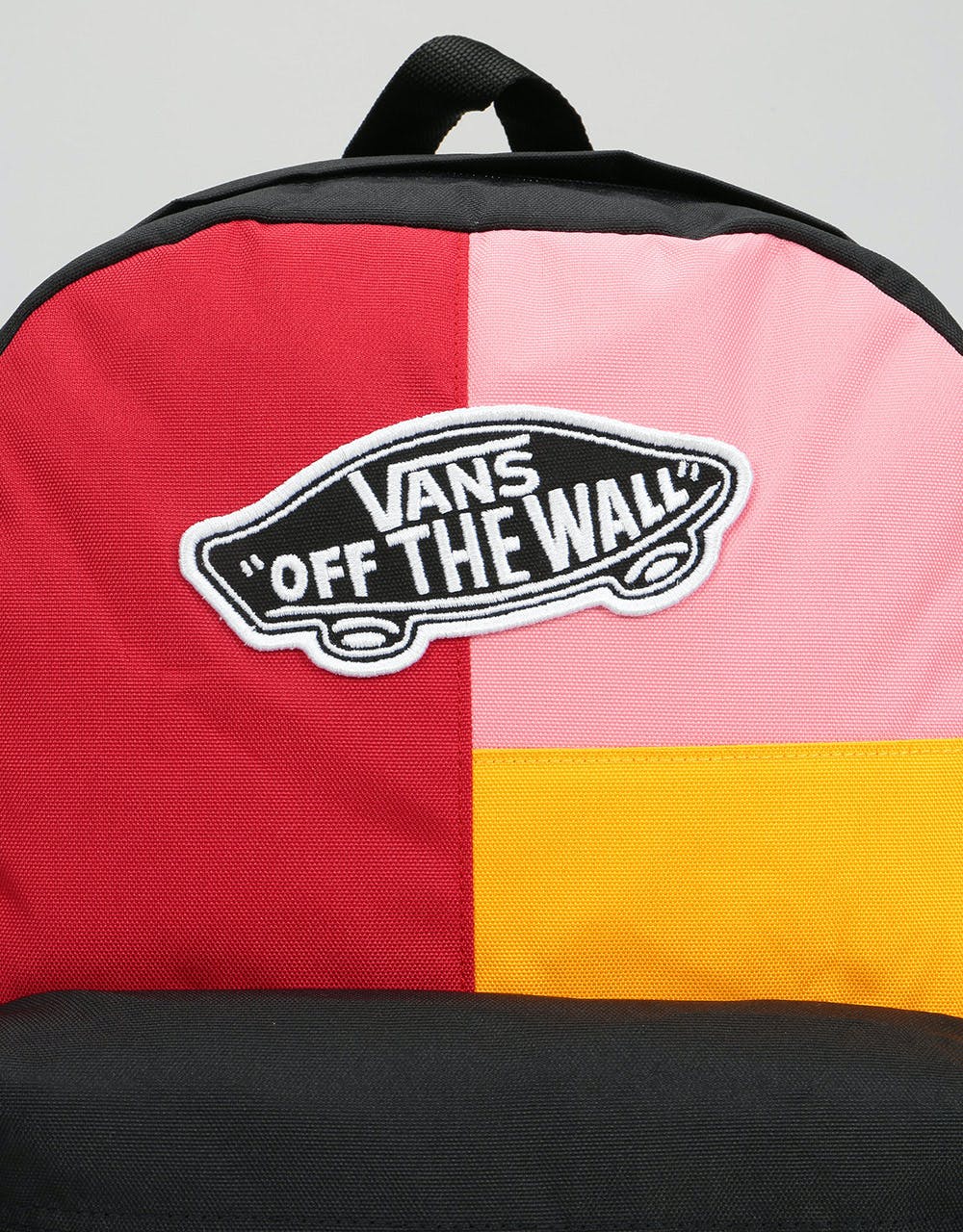 vans realm backpack patchwork