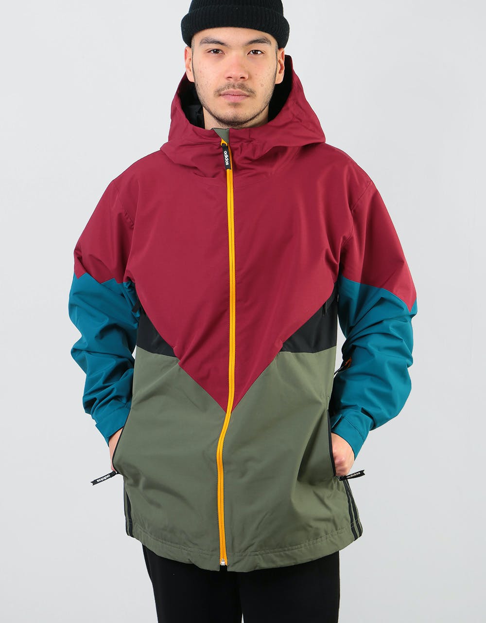 adidas snowboard jacket red