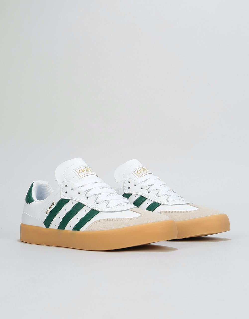 adidas busenitz vulc samba white & gum shoes