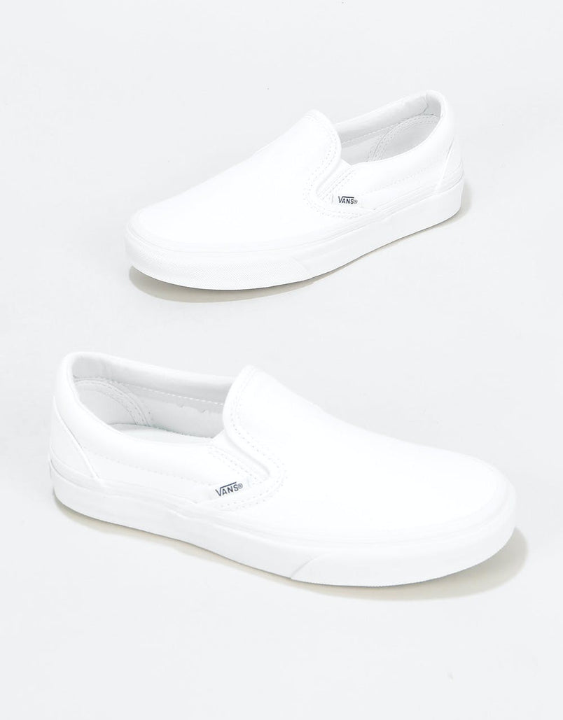 vans true white slip on womens