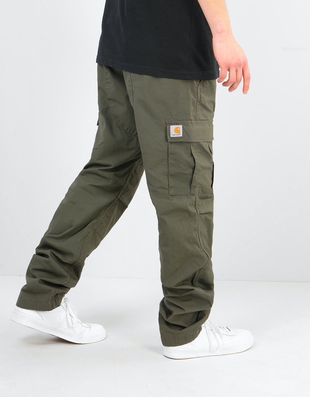 Carhartt WIP - Aviation Rinsed Smoke Green - Pants | IMPERICON US