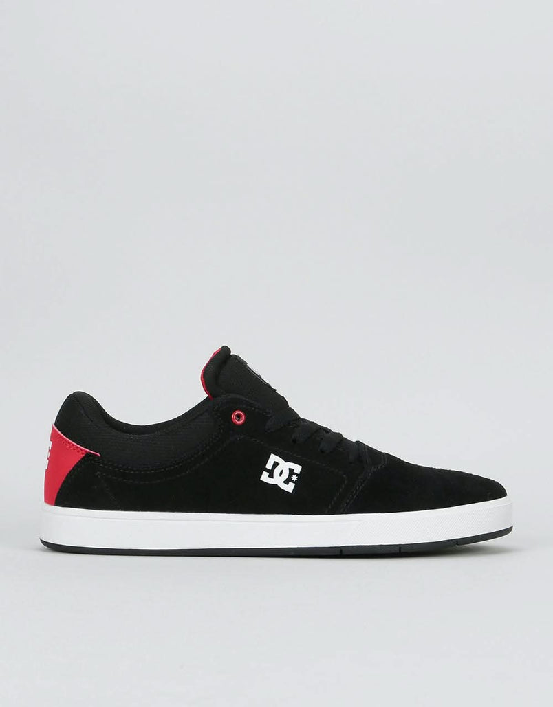 red and black skate shoes