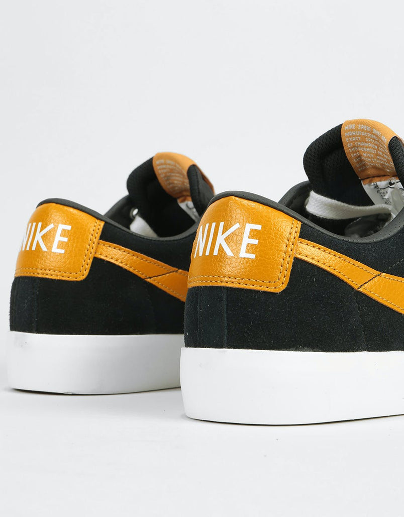 Nike Sb Blazer Low Gt Skate Shoes Black Wheat Summit White Route One