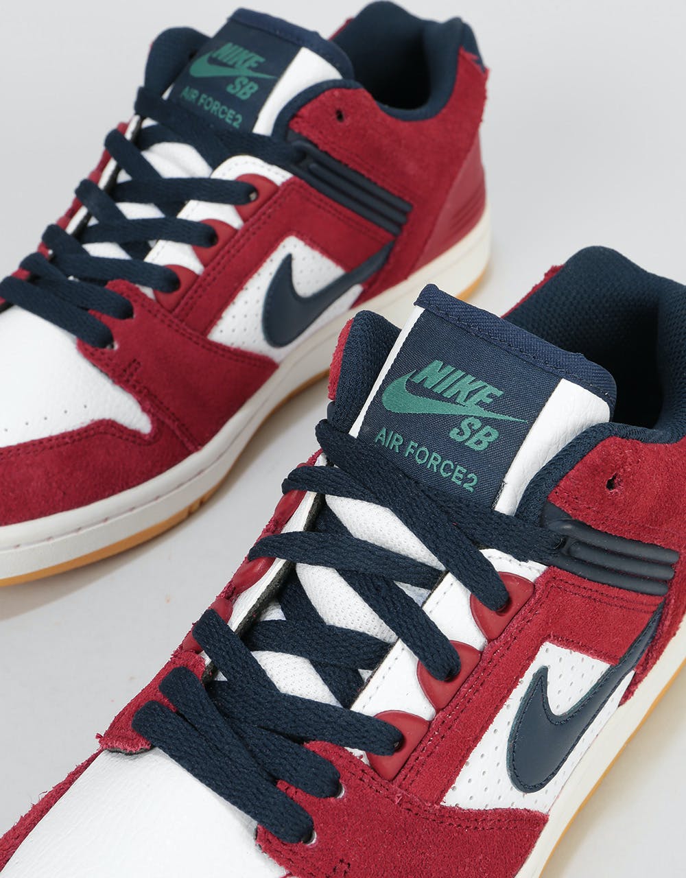 nike sb air force 2 low team red obsidian