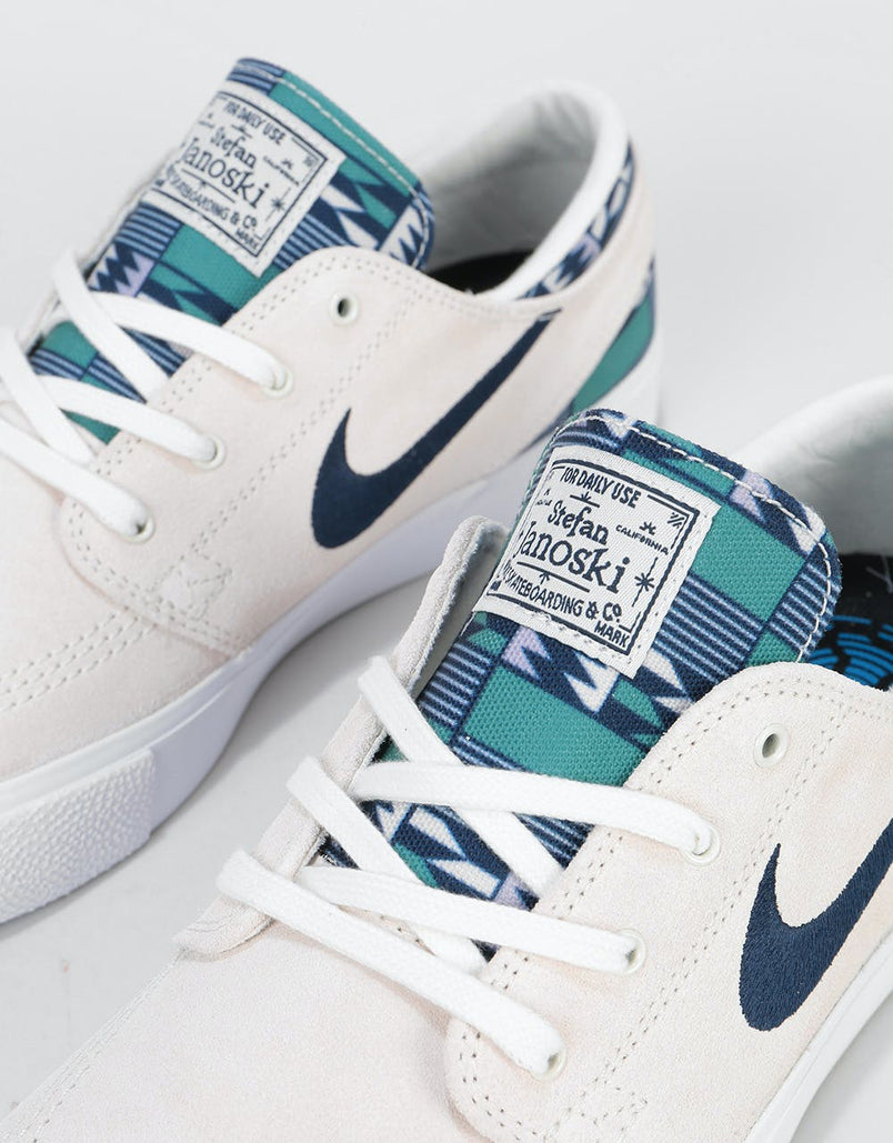 nike sb zoom stefan janoski rm premium summit white & obsidian shoes