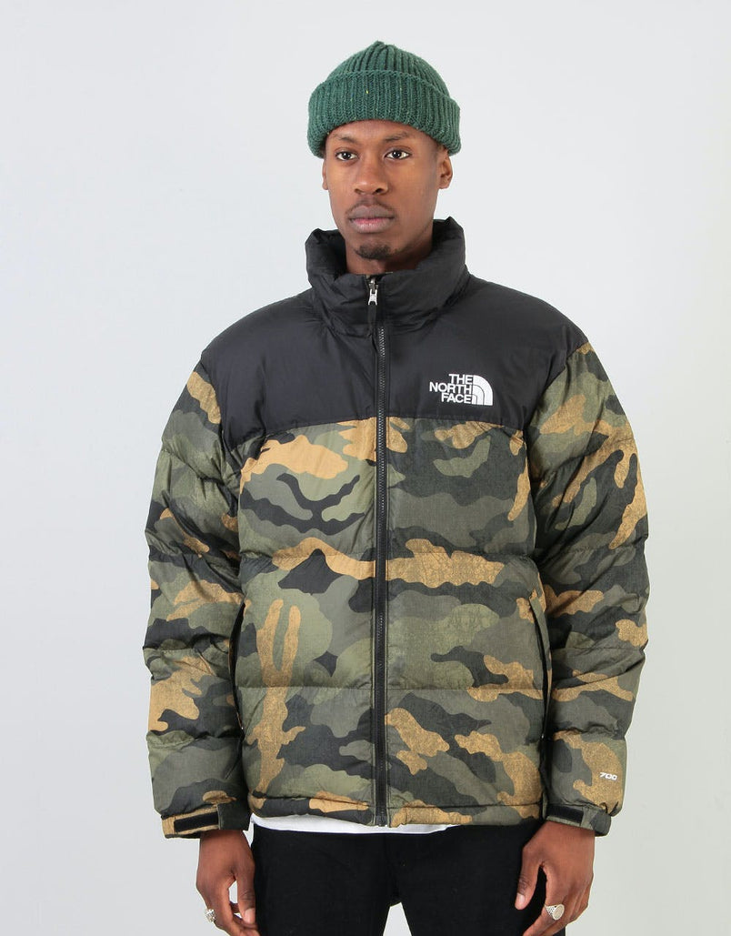 north face 1996 retro nuptse jacket camo