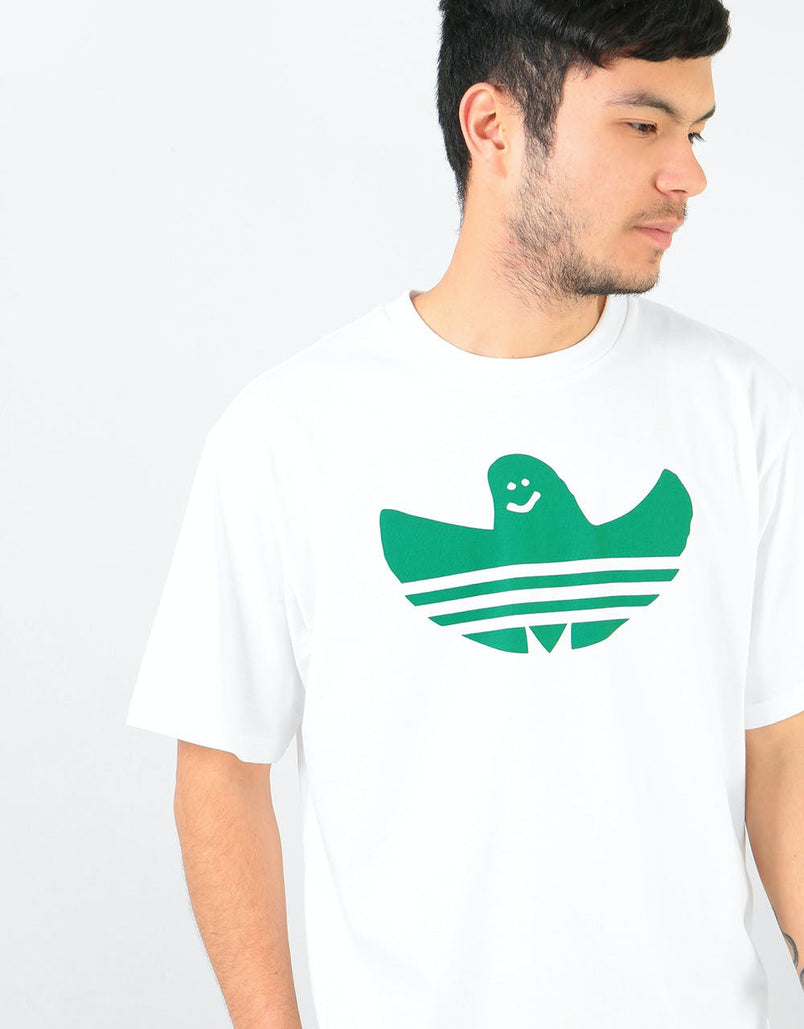 adidas t shirt white and green