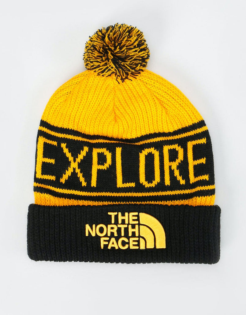 north face beanie yellow