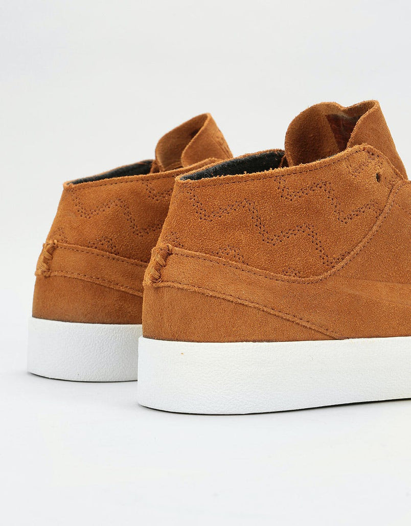 nike sb janoski british tan & black suede skate shoes