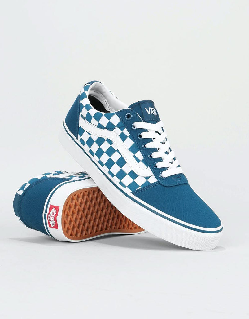 vans ward blue checkerboard