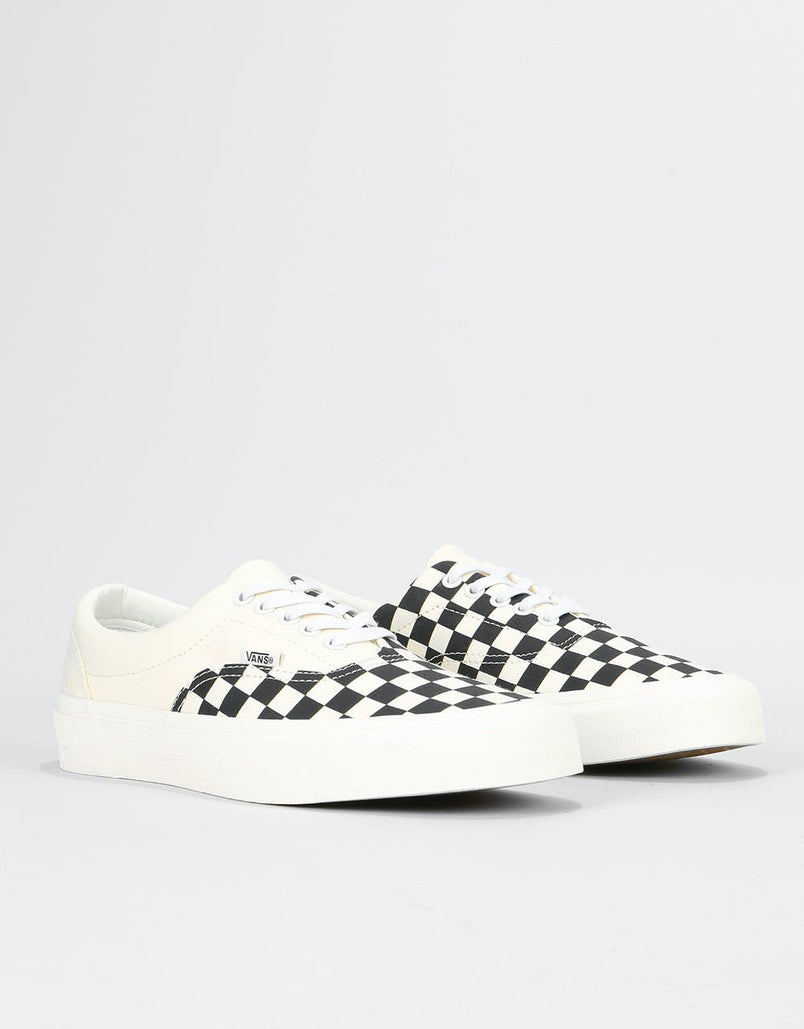 vans black & white podium check era shoes