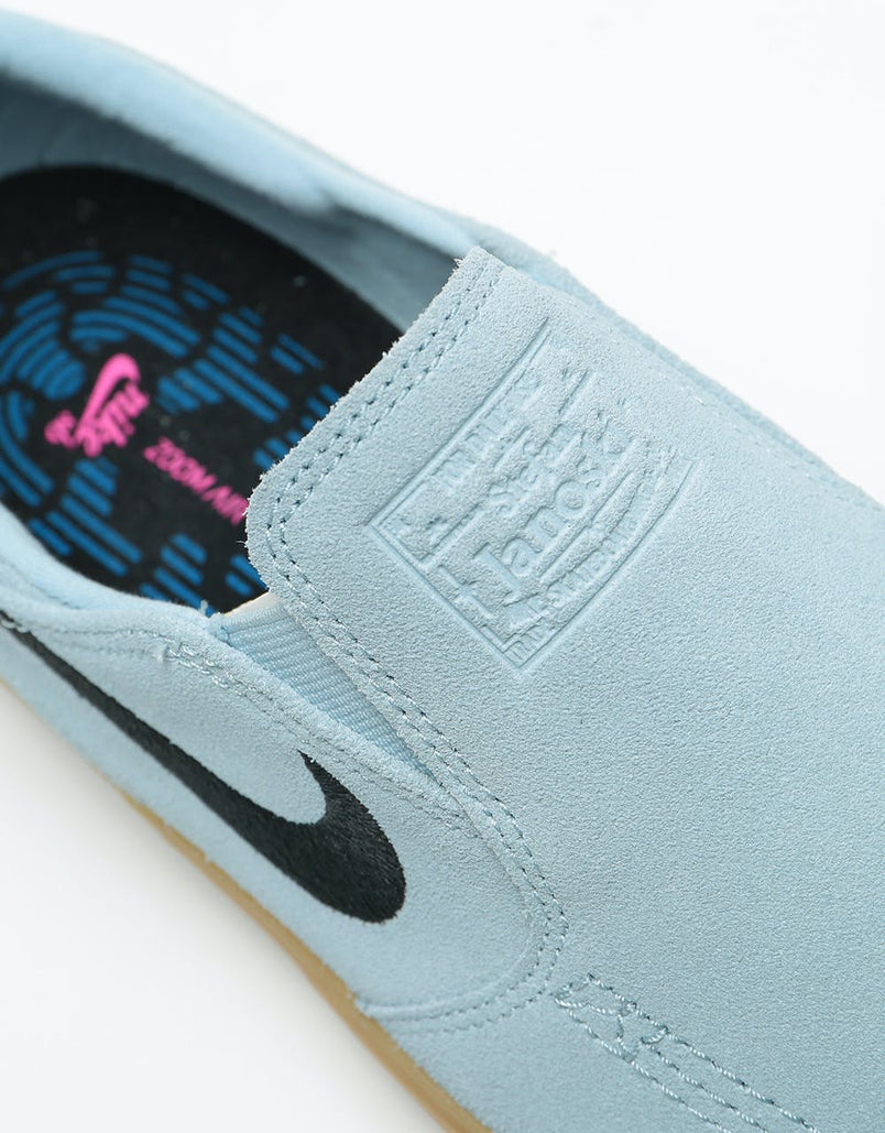 sb zoom stefan janoski slip rm skate shoes - lt armory blue/black