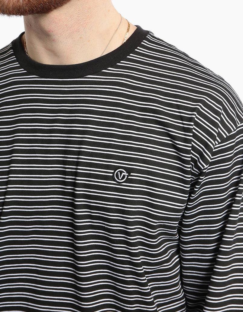vans black and white striped shirt
