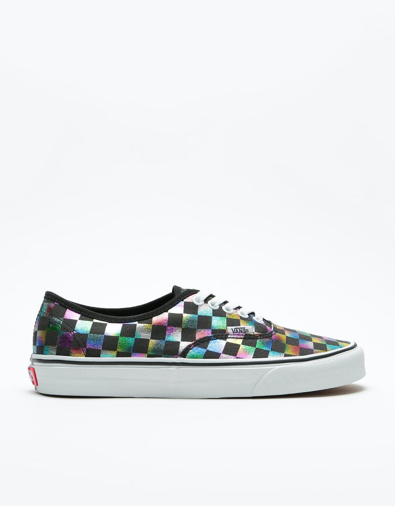 iridescent checkered vans