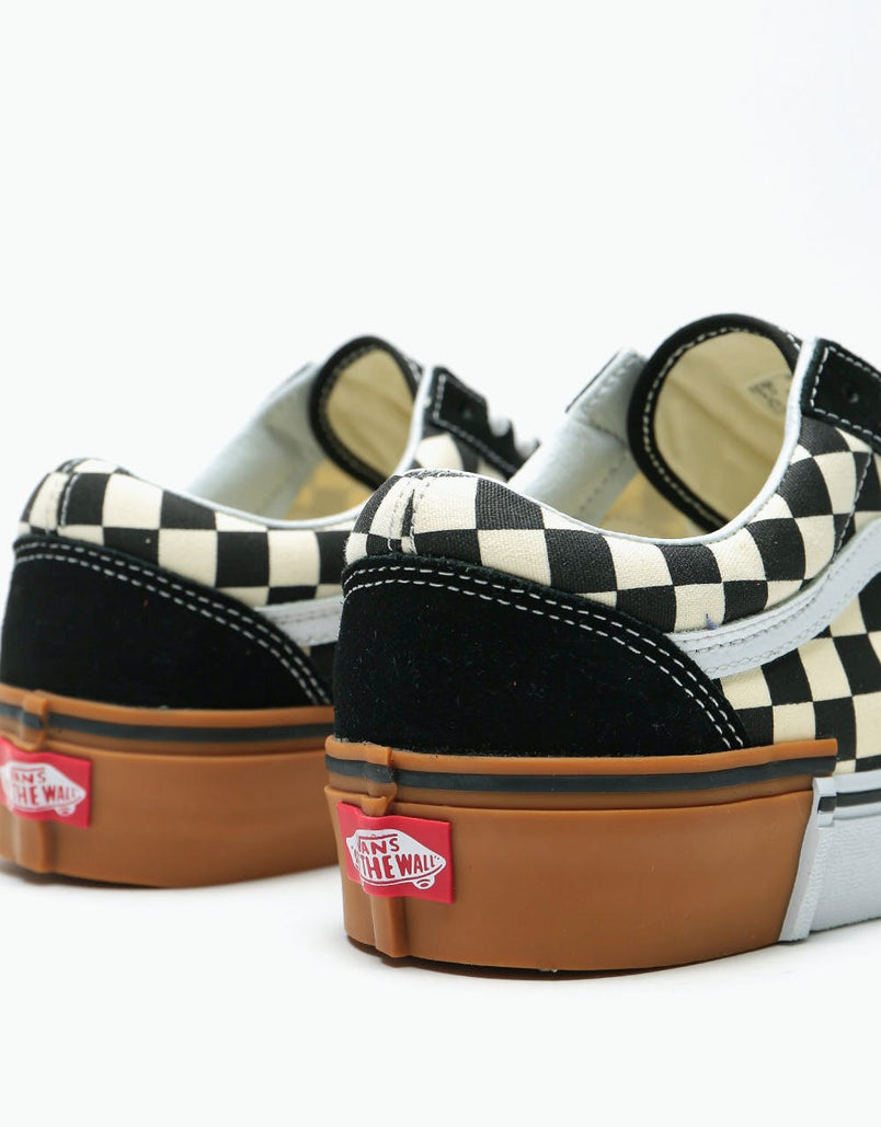 vans old skool checkerboard gum