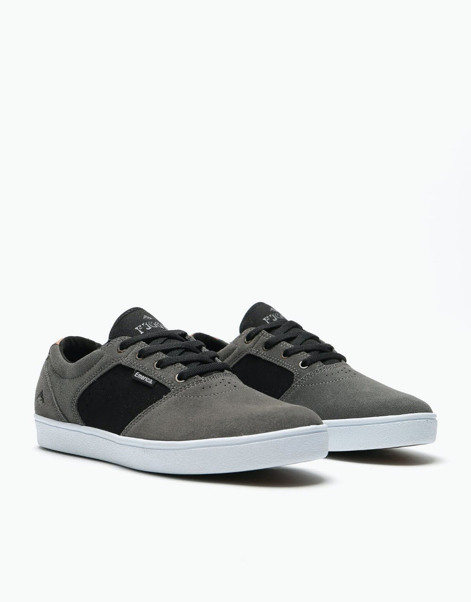 Emerica Figgy Dose Skate Shoes - Grey/Black – Route One