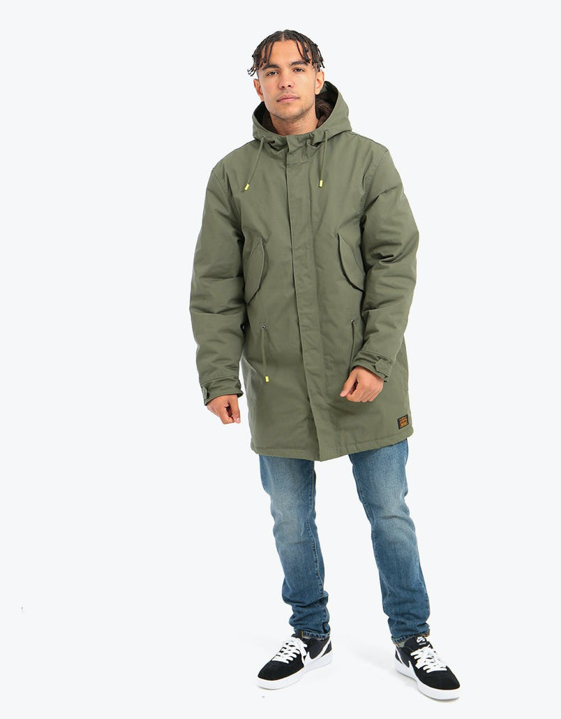 levi's mens lightweight fishtail parka olive night