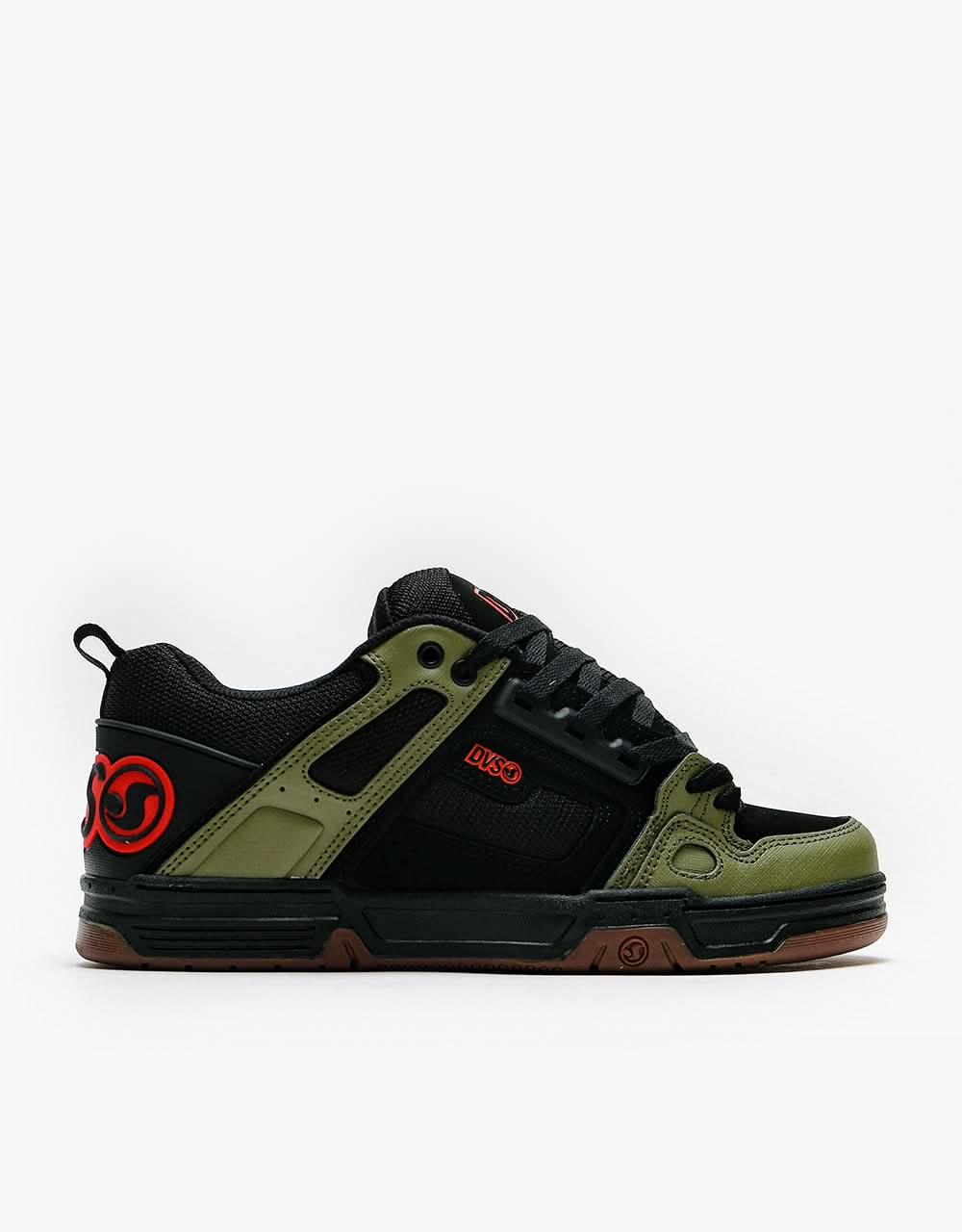 DVS Comanche Skate Shoes - Black/Charcoal/Red Nubuck – Route One