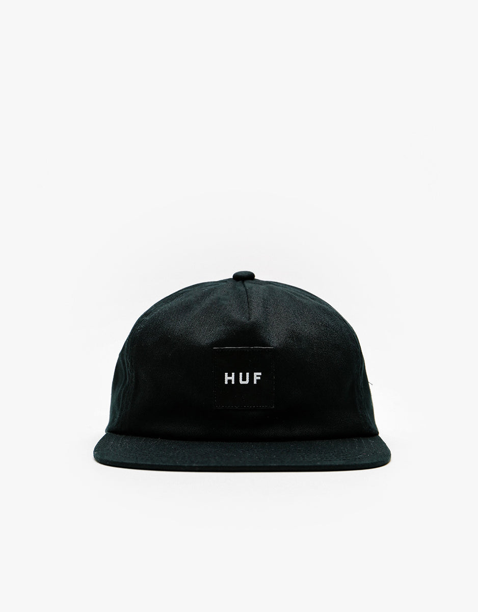 HUF Unstructured Box Snapback Cap - Black – Route One