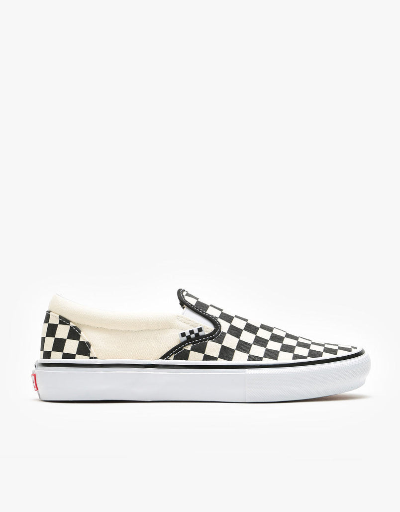 all white checkered vans