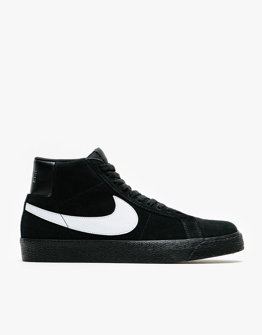 Nike SB Zoom Blazer Mid Skate Shoes - Black/White-Black-Sail