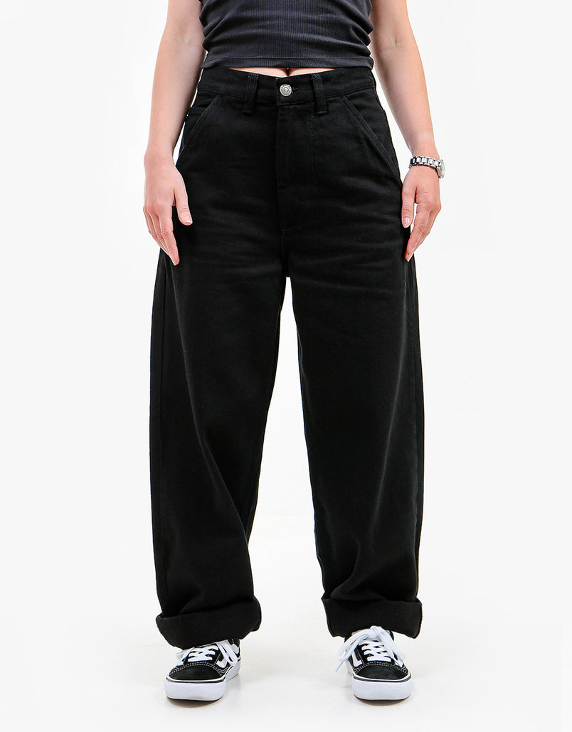 Route One Super Baggy Denim Jeans - Flat Black