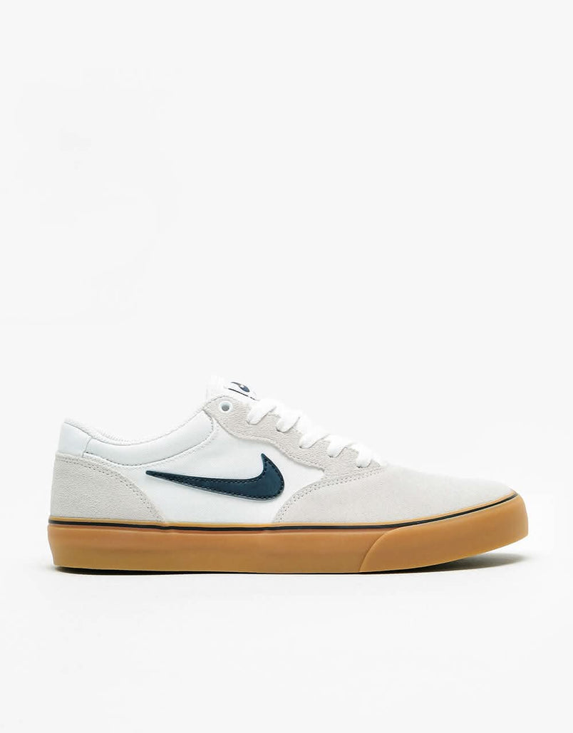 Nike SB Chron 2 Skate Shoes - White/Obsidian-White-Gum Light Brown â Route One