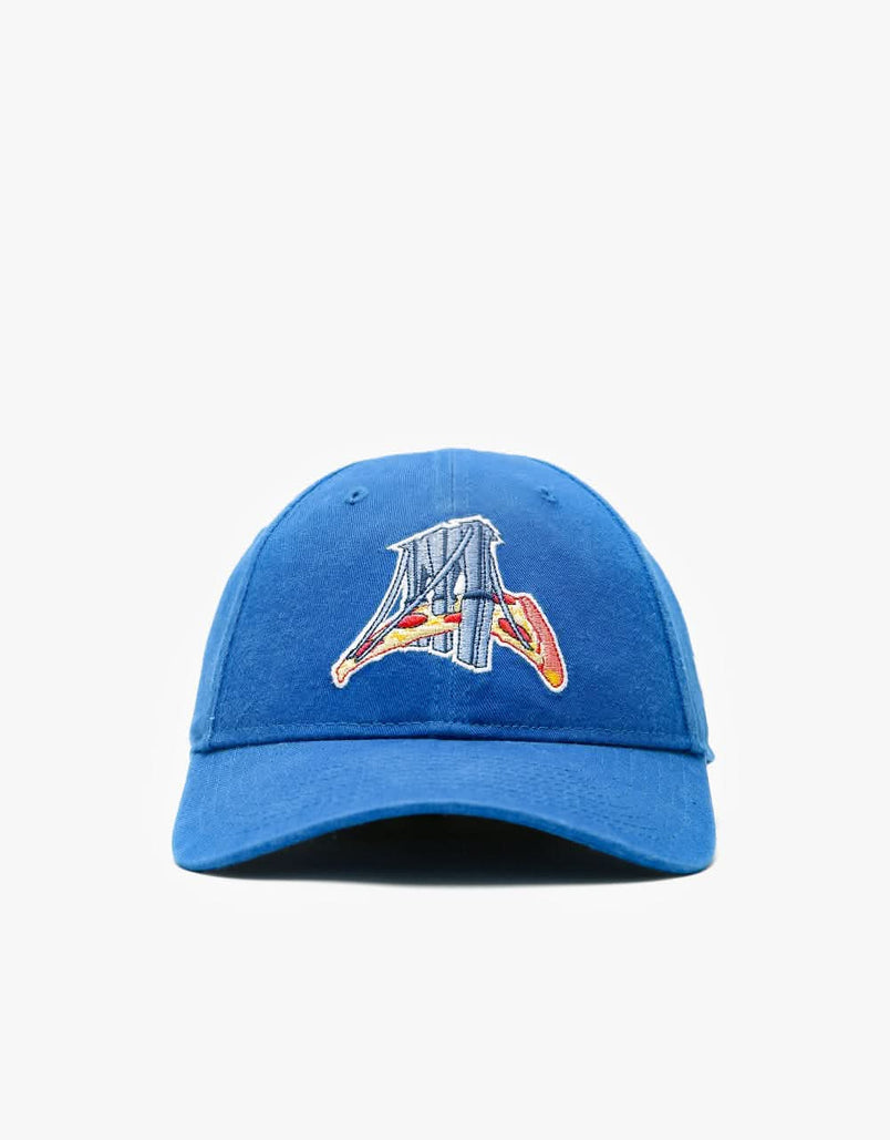 New Era Houston Oilers Navy 9Forty A Frame Trucker Snapback Hat, CURVED  HATS, CAPS