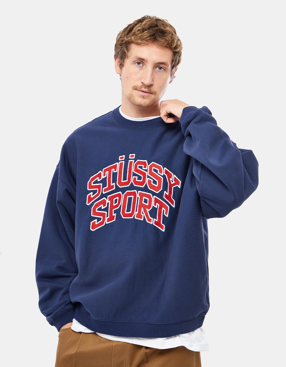 Stussy relaxed oversized crew グレー L | gkcsu.org