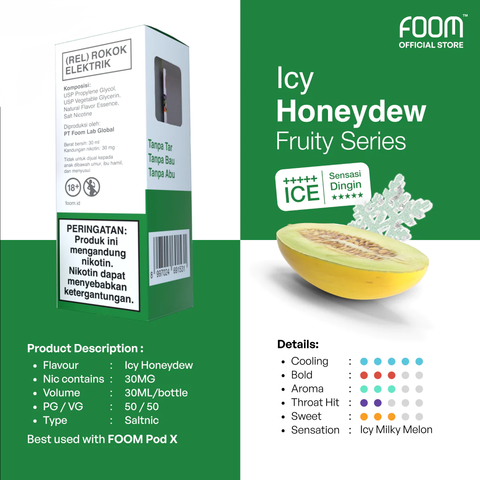 Icy Honeydew liquid dengan sensasi dingin