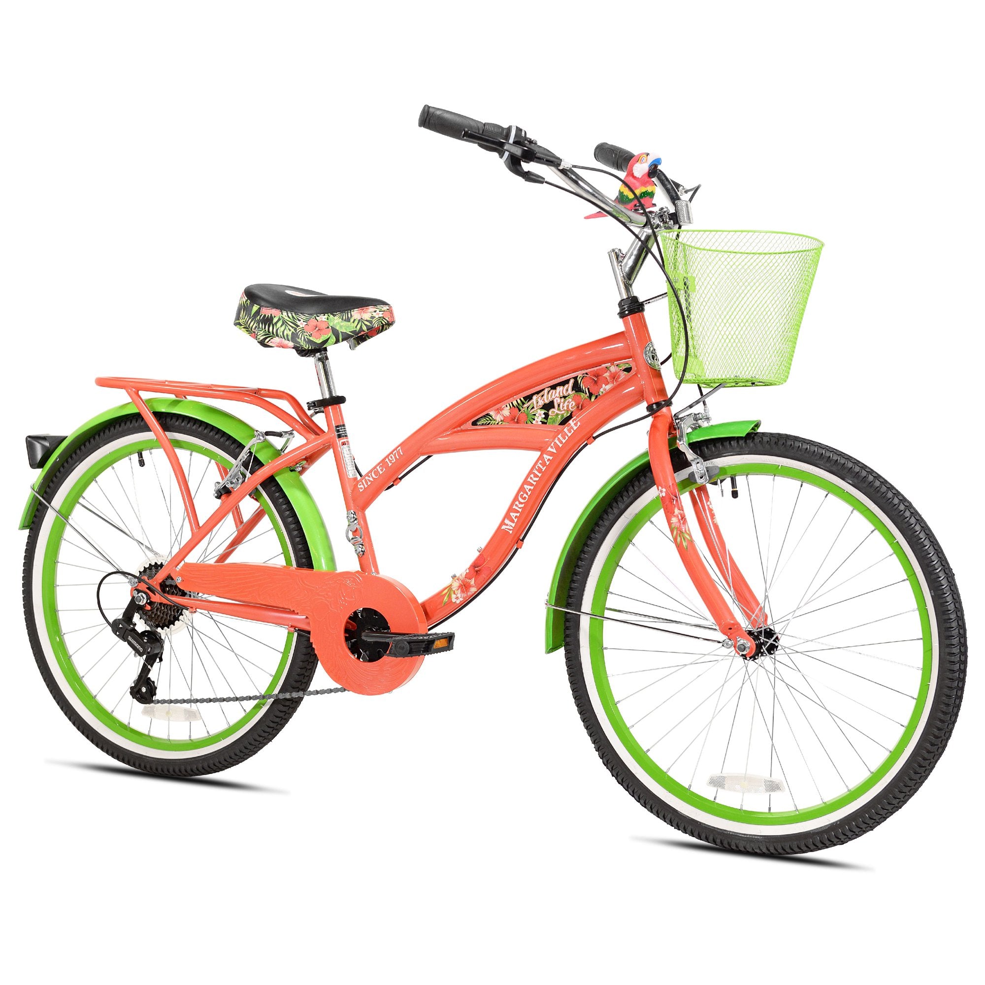 blue and orange margaritaville bike