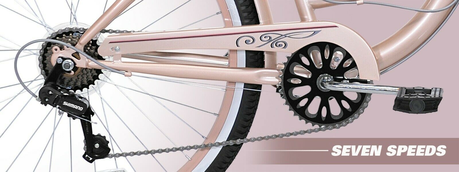 kent 26 cruiser bike rose gold