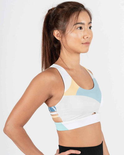 Moving Comfort Women's Uplift Crossback C/D Cup Sports Bra (Surf Scape,  X-Small)