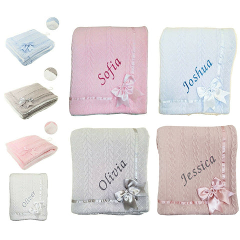 Personalised Bow Blankets