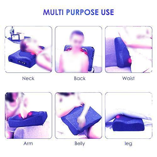 Shiatsu Shoulder Neck Back Massage Pillow w/ Heat Deep Kneading