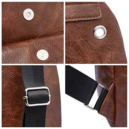 Faux Leather Men's Designer Messenger Sling Chest Bag