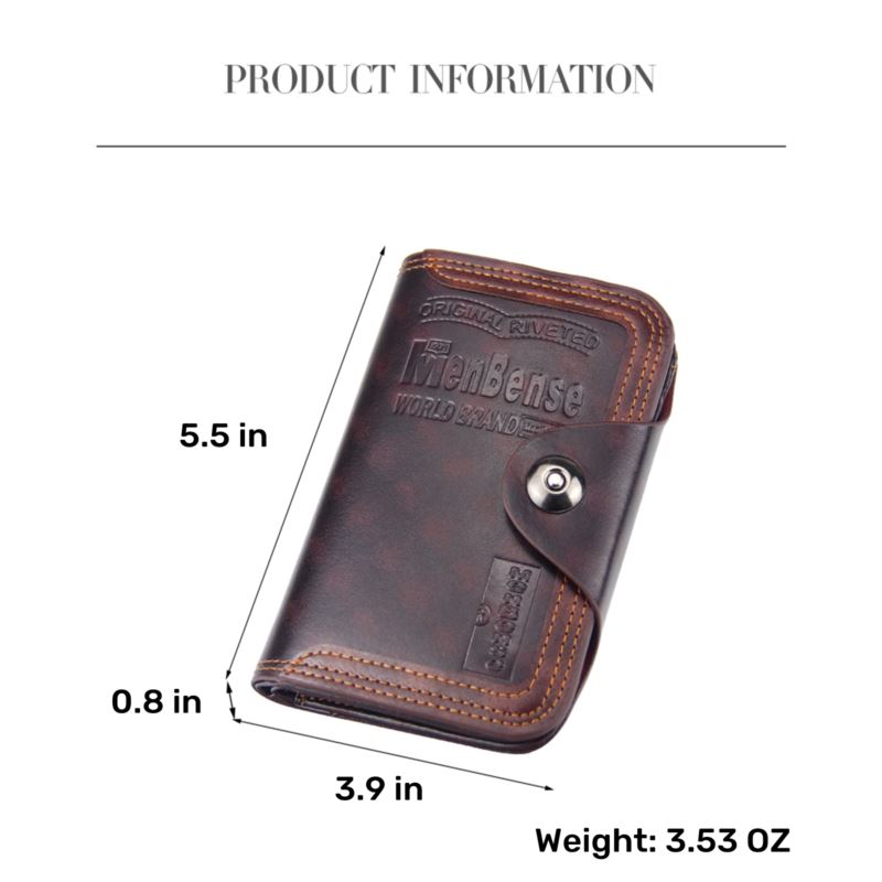 Genuine Leather Card Wallet Portable Credit Card Holder Brand