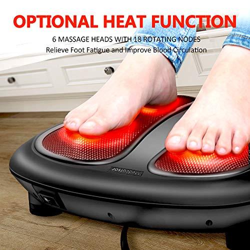 Shiatsu Back Massager with Heat, Adjustable Height Massages for