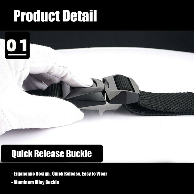 MROCKX™ Canvas Tactical Belt - Quick Release Aluminum Buckle