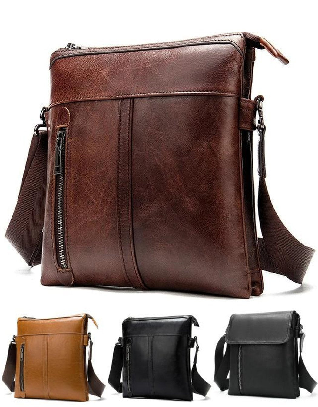 Men's Messenger Bag Men Genuine Leather Shoulder Bag Male Leather Crossbody  Bags