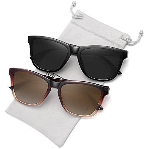 MFPROX™ Super Dark Men's Black Sunglasses - UV400, Thick Frame