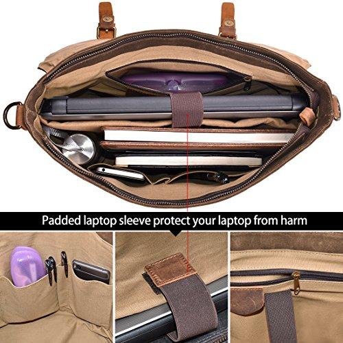 Vintage Shoulder Bag Men's Bag Genuine Leather Zip Men's Designer