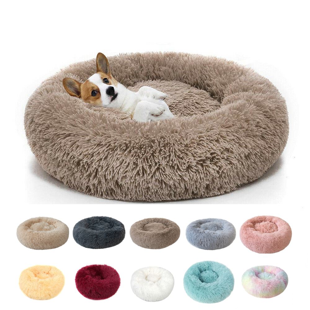 Soft Cosy Grey Fluffy Plush Pet Puppy Dog Mat Warm Cat Calming Bed