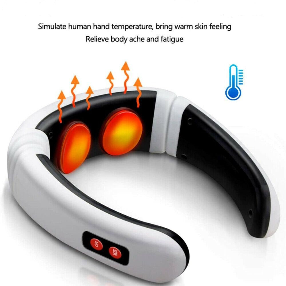 Comfier Portable Intelligent Electric Pulse Neck Massager with Heat for Pain Relief -CF-6322