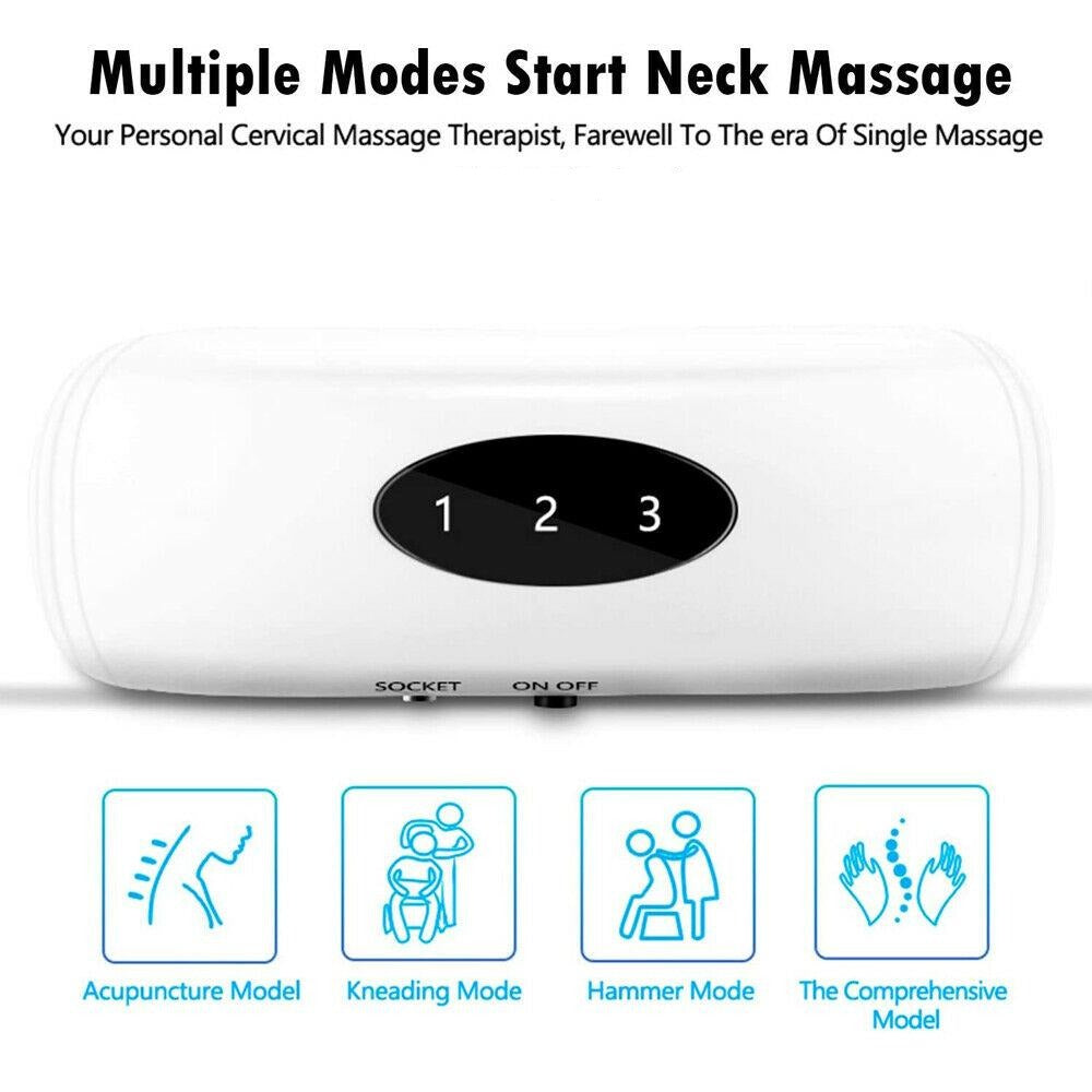 Electric Cervical Pulse Neck Massager Muscle Relax Massage Magnetic Therapy  US