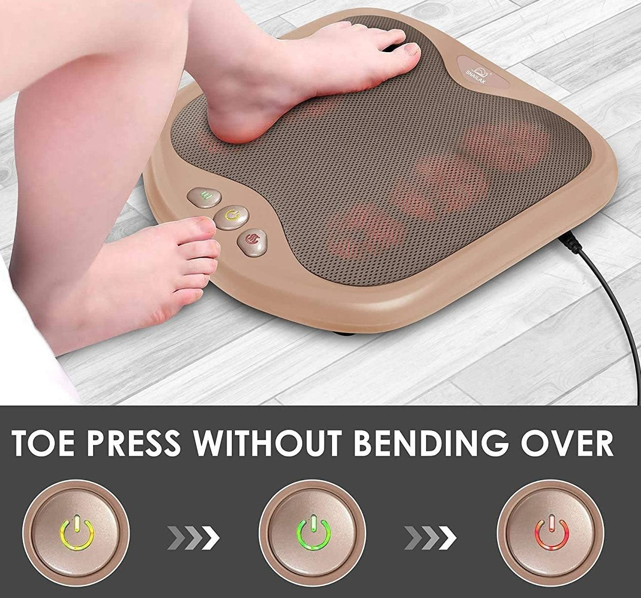 Foot Warmer Massager  Purchase our Kneading Shiatsu Full Foot & Back  Massager at Snailax