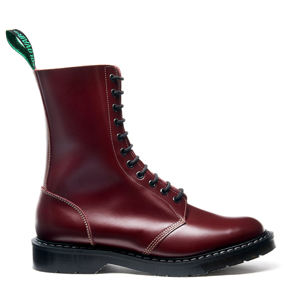 black polish on oxblood boots