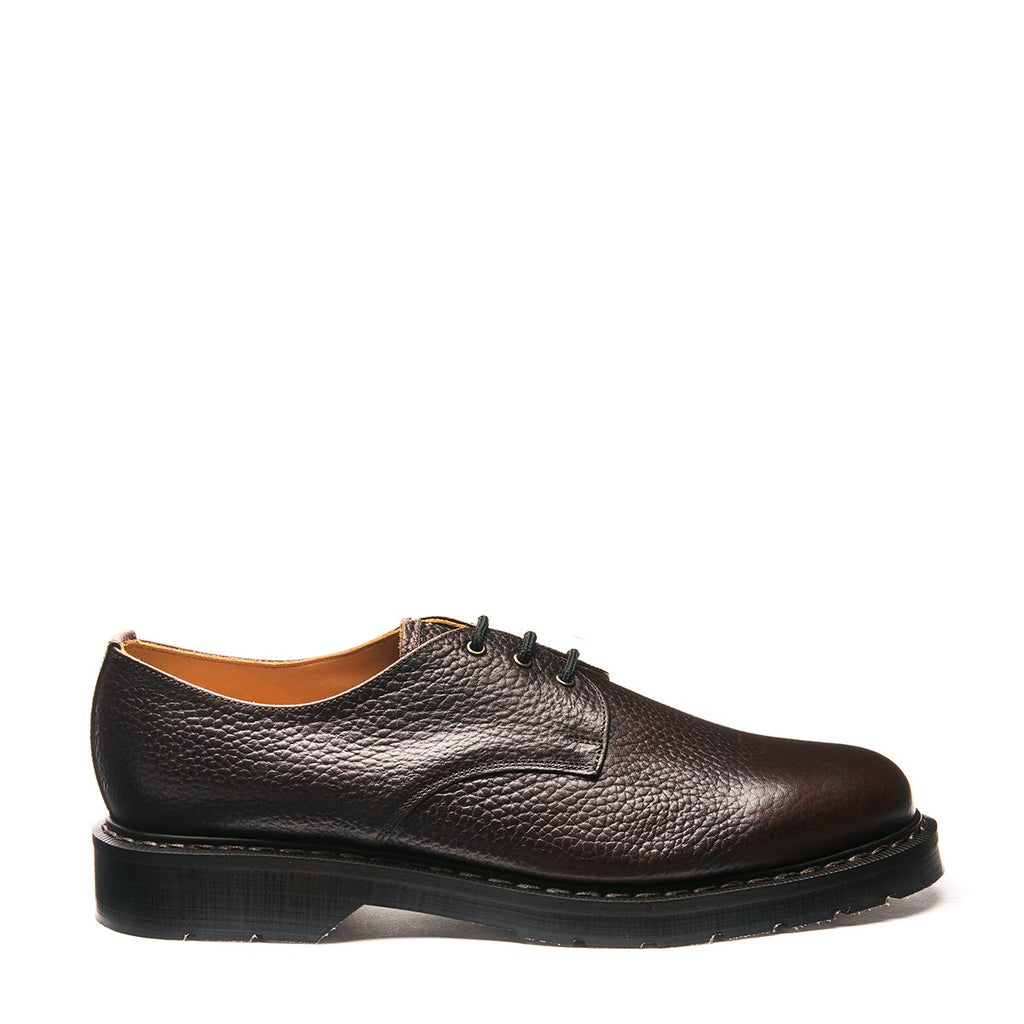 Black Softy Grain 3 Eye Gibson Shoe | Solovair | Handmade in