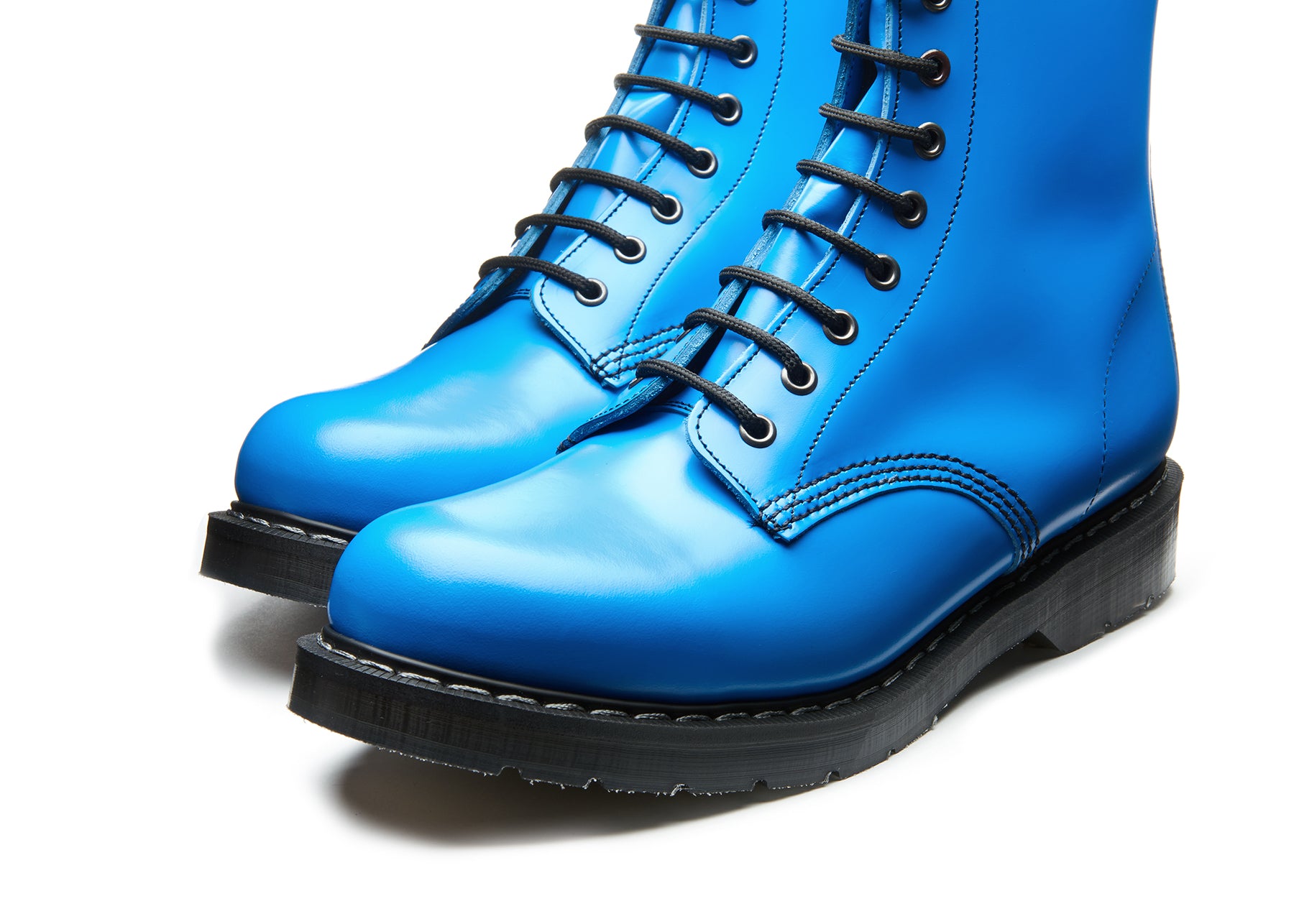 Neon Blue 8 Eye Derby Boot